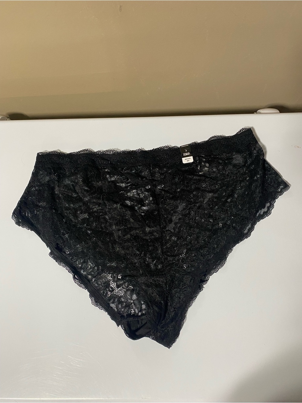 Cheeky panty- Black Lace Lattice
